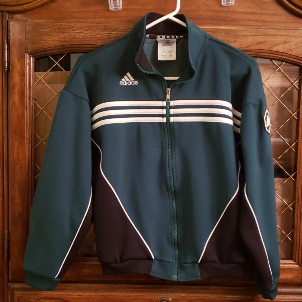 Green Adidas Youth Large Soccer Jacket